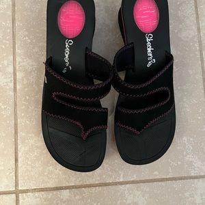 Skechers slides with a low heel for sale!!
